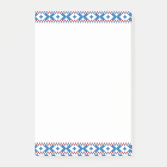 Alte lettische Schilder blau, rot, weiß Post-it Klebezettel (Vorderseite)