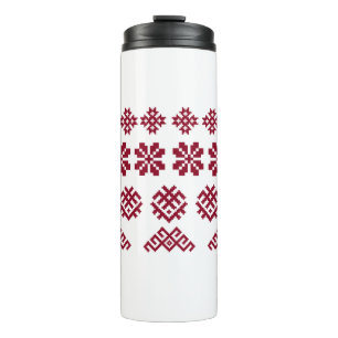 Alte lettische Symbole Sun Moon Star Jumis Thermosbecher