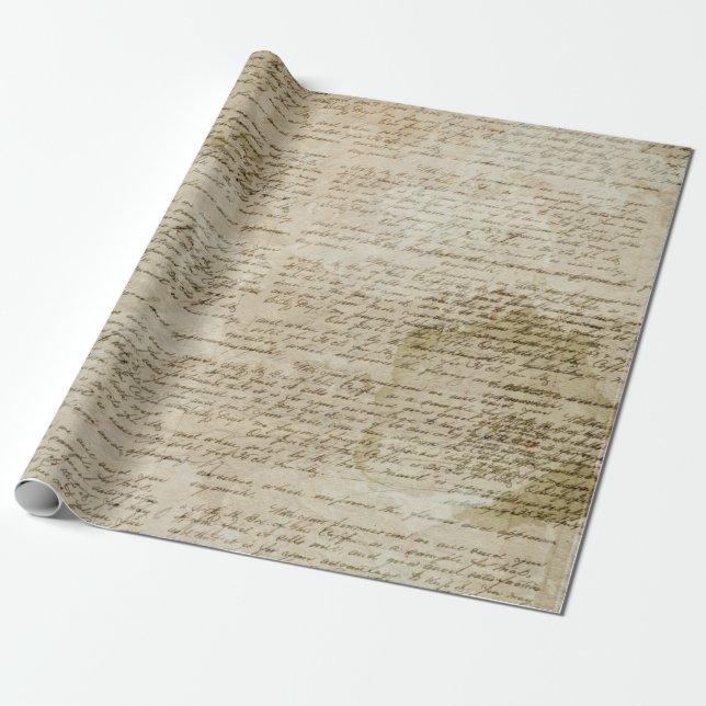 Alte Liebe-Buchstabe-Verpackungs-Papier-Rolle Geschenkpapier (Ungerollt)