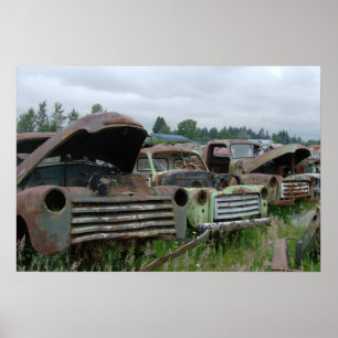 Alte LKW Canvas Print Poster