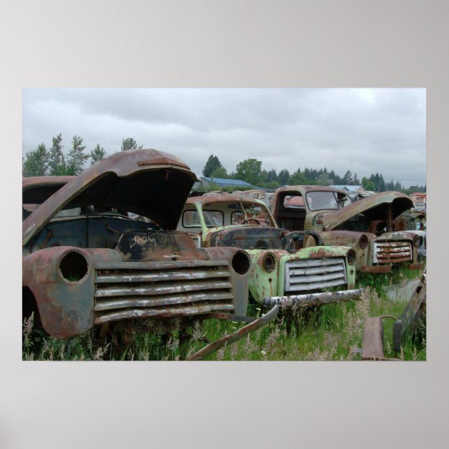 Alte LKW Canvas Print Poster (Vorne)