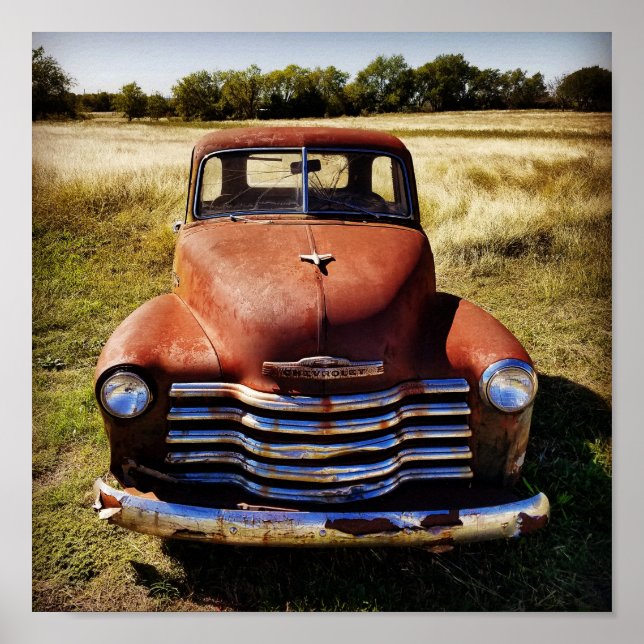 Alte LKW-Poster Poster (Vorne)