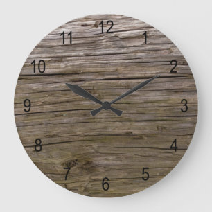 Alte Logstruktur Große Wanduhr