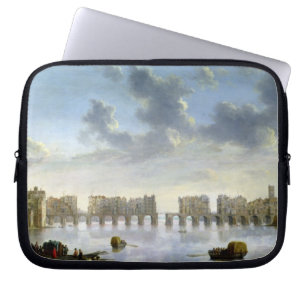 Alte London-Brücke (Öl), c.1630 Laptopschutzhülle
