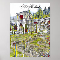 Alte Mahal Historische Ruinen Abstrakte Kunst, Mau
