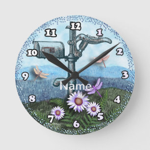 alte Mailbox-Uhr Runde Wanduhr