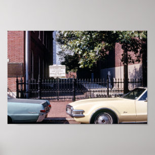 Alte Marienkirche Philadelphia 1970 Autos Poster