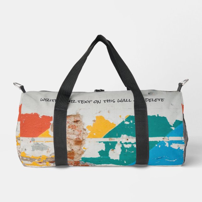 Alte Mauer mit Graffiti Duffle Bag (Vorderseite)