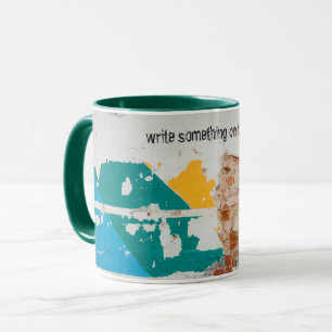 Alte Mauer mit Graffiti Tasse