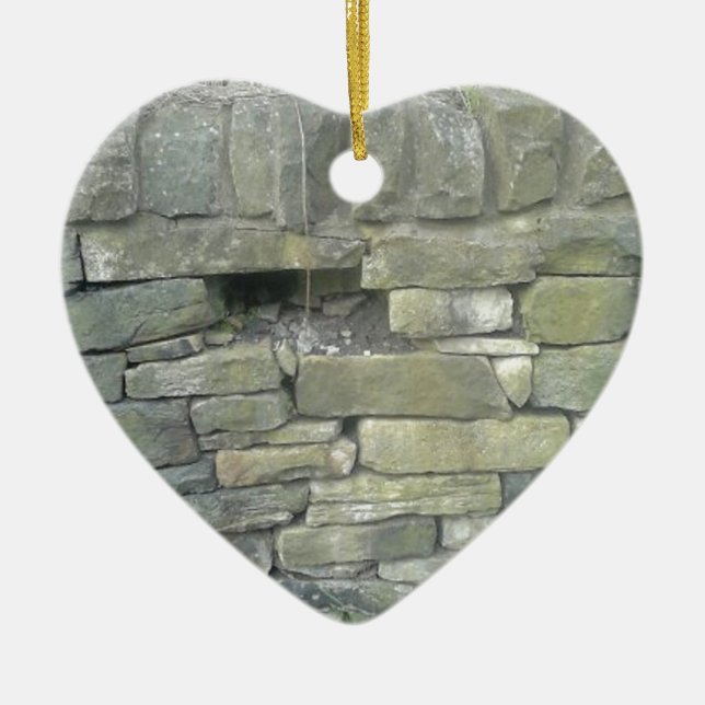 Alte Mauer, Stein, Steine Keramikornament (Vorne)