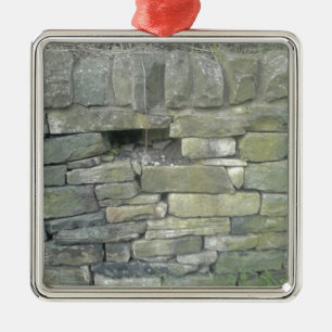Alte Mauer, Stein, Steine Silbernes Ornament