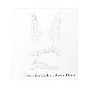 Alte medizinische Kunst menschliche Anatomie Knoch Notizblock