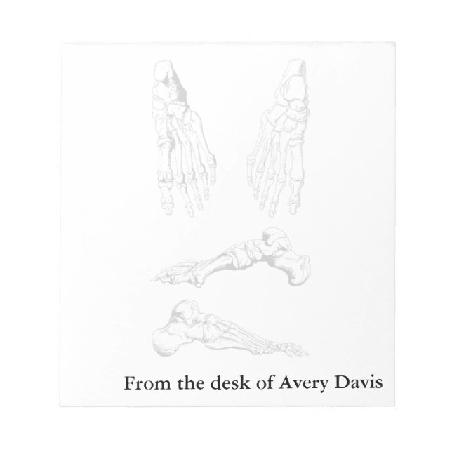 Alte medizinische Kunst menschliche Anatomie Knoch Notizblock (Vorderseite)