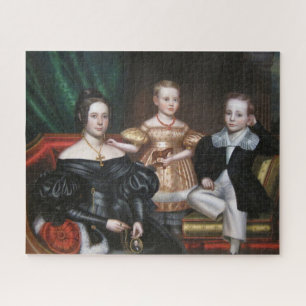 Alte Meister Malerei Frau und zwei Kinder Puzzle
