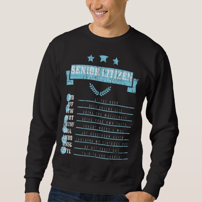Alte Menschen Senioren Simste Codes, die in Bedrän Sweatshirt (Vorderseite)