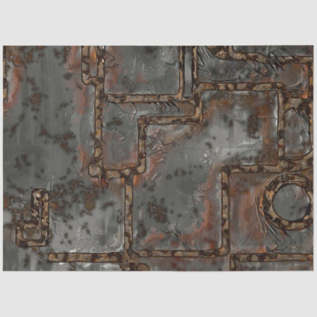 Alte Metallwand B Seidenpapier (Vorderseite)