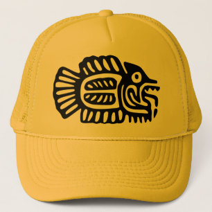 Alte mexikanische Fisch-Motiv-Kappe Truckerkappe