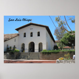 Alte Mission in San Luis Obispo, Kalifornien Poster