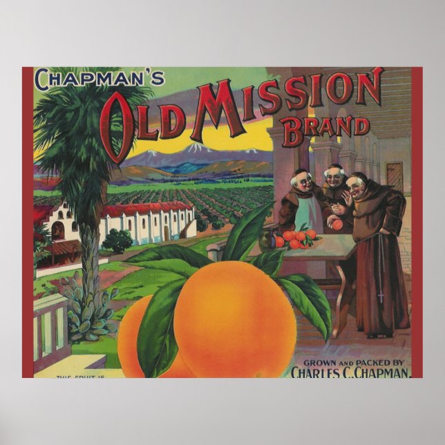 Alte Mission Label Plakat (Vorne)