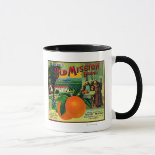 Alte Mission Orange LabelFullerton, CA Tasse