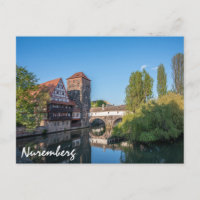 Alte mittelalterliche Brücke in Nürnberg, Deutschl