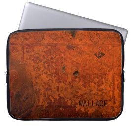 Alte mittelalterliche Lederdecke Laptopschutzhülle