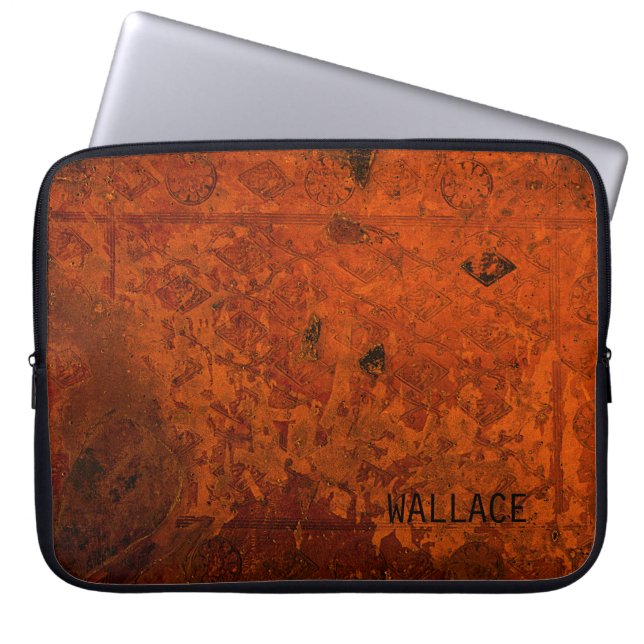 Alte mittelalterliche Lederdecke Laptopschutzhülle (Vorderseite)