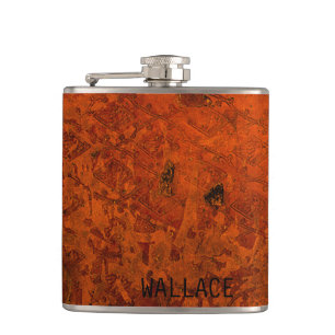 Alte mittelalterliche lederne Buch-Abdeckung Flachmann