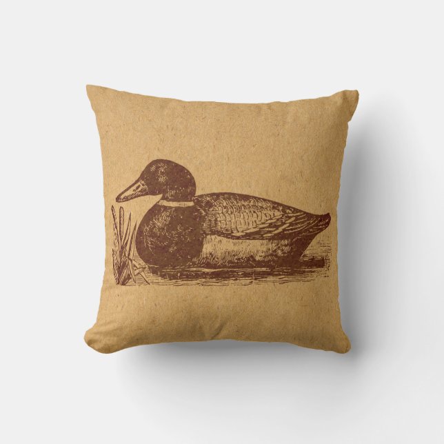 Alte Mode Antique Duck Art Kissen (Vorderseite)