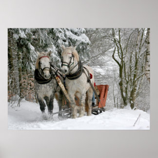 Alte Mode Sleigh Ride Poster