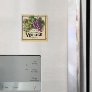 Alte Mode Vintage Trauben, Lila und schwarzer Wein Magnet