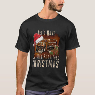 Alte Mode Whiskey Weihnachts Bourbon Cocktail D T-Shirt