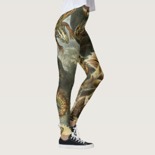 Alte Modeillustration Lacertilia Ernst Haeckels Leggings