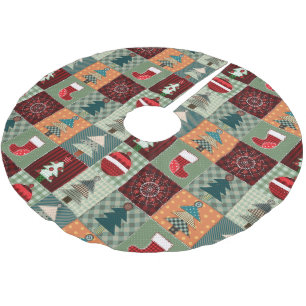 Alte, modische Landmuster Polyester Weihnachtsbaumdecke
