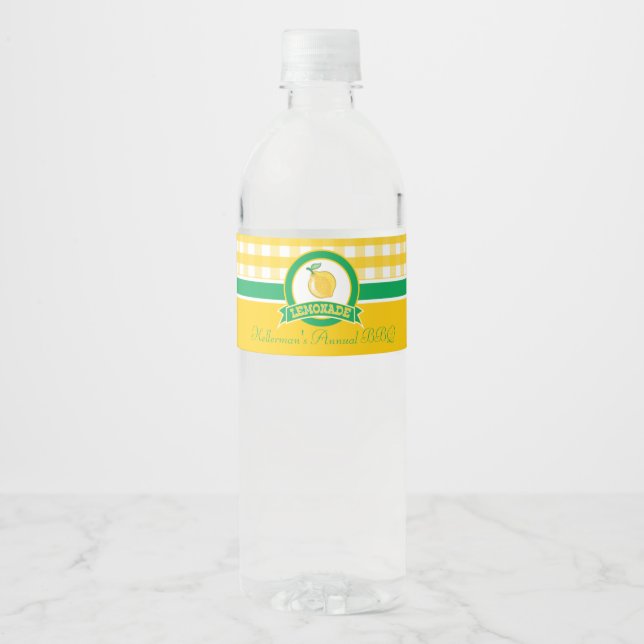 Alte modische Limonade Wasserflaschenetikett (Vorderseite)
