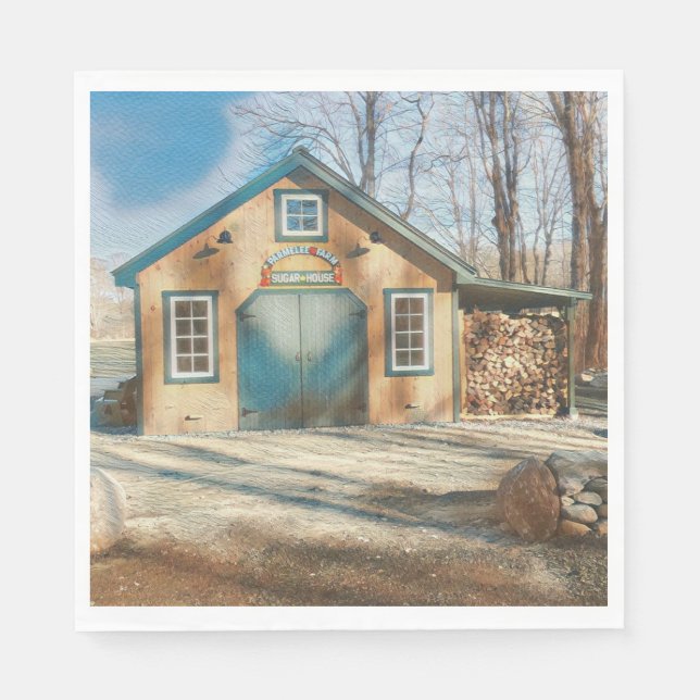 Alte modische Mapele Sugar Shack Serviette (Vorderseite)