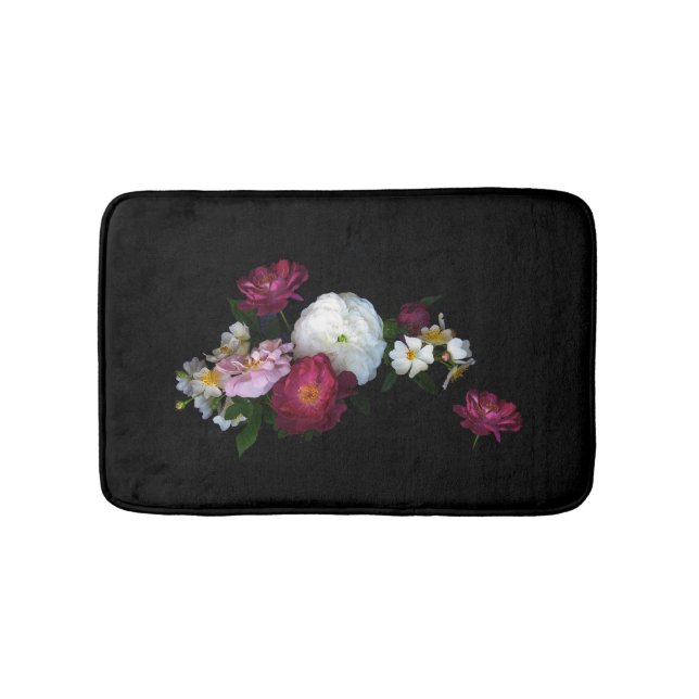 Alte modische Rose Blume Bath Matts Badematte (Vorderseite)