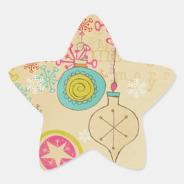 Alte modische Typografie Holiday Star Sticker