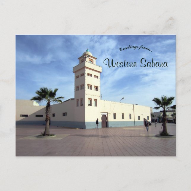 Alte Moschee in Dakhla Western Sahara Postkarte (Vorderseite)