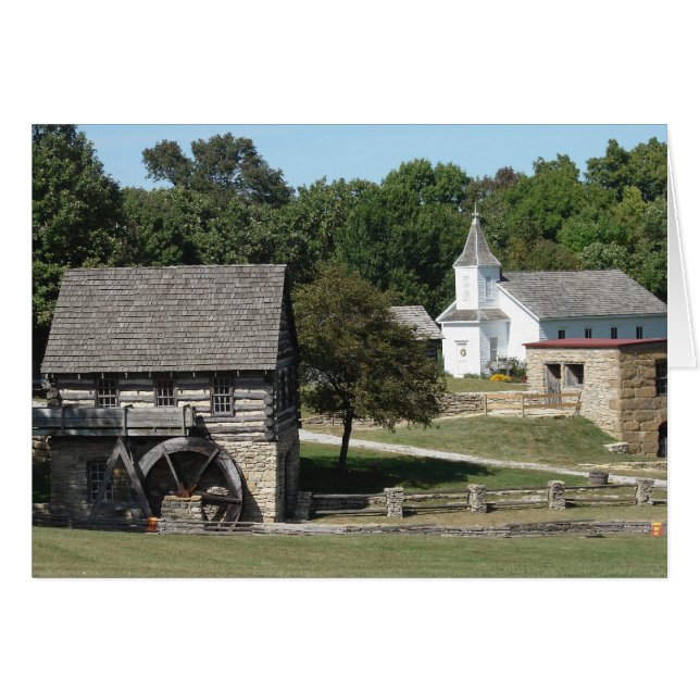 Alte Mühle, Gefängnis und Kirche (Vorderseite (Horizontal))