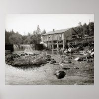 Alte Mühle in den Adirondacks, 1903. Vintages Foto