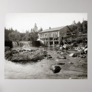 Alte Mühle in den Adirondacks, 1903. Vintages Foto Poster