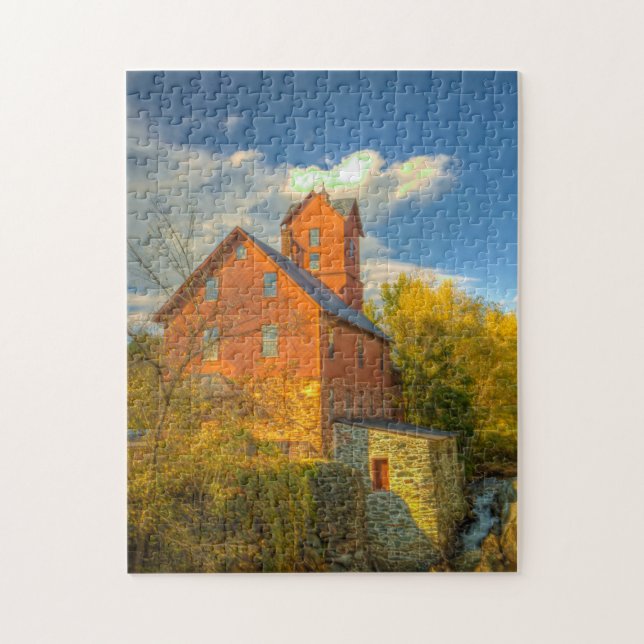 Alte Mühle in Vermont . Puzzle (Vertikal)