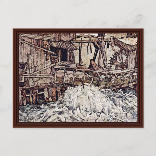 Alte Mühle von Schiele Egon Postkarte (Vorderseite)