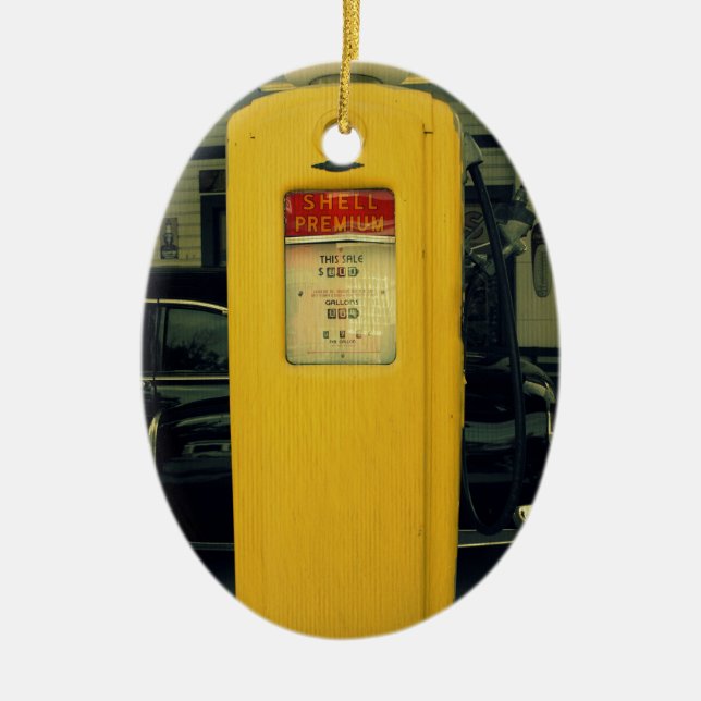 Alte Muschel-Pumpe Keramikornament (Vorne)