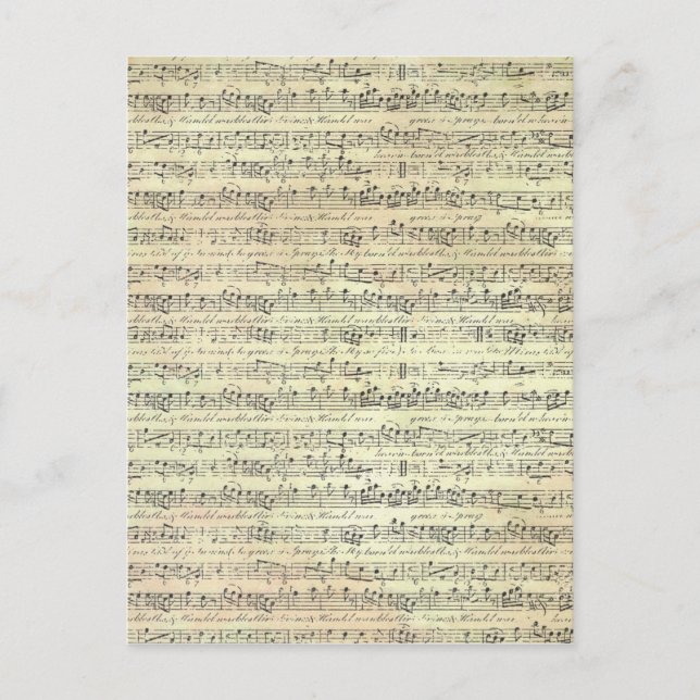 alte Musik Postkarte (Vorderseite)