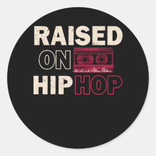 Alte Musik Rap Kindheit Vintage Hip Hop Bass Runder Aufkleber