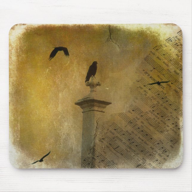 Alte Musik und Krähen Mousepad (Vorne)