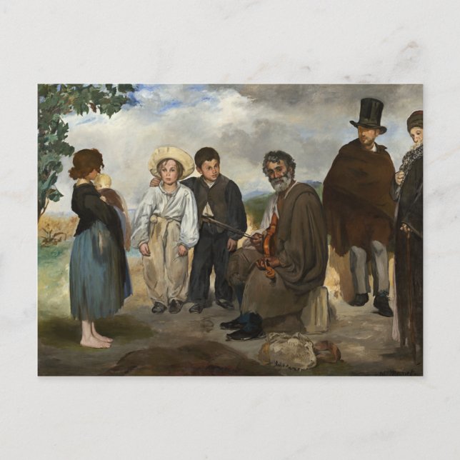 Alte Musikerin Edouard Manet Postkarte (Vorderseite)