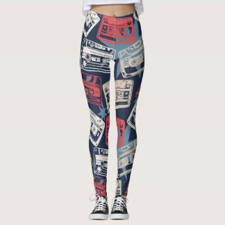 Alte Musikkassetten Vintag nahtlos Leggings
